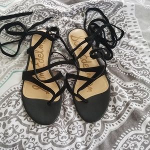 SOLD: Sam Edelman Suede Lace Up Sandals